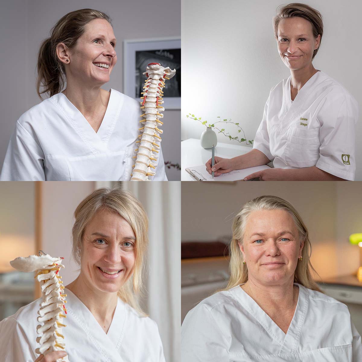 Osteopaterna Anna-Lena, Sabine, Stina och Eva.